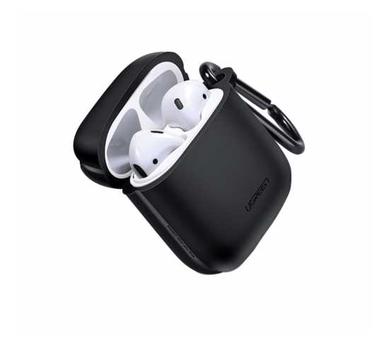 Etui AirPods i200 i500 i1000 TWS UGREEN z karabińczykiem czarne