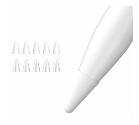 Nasadka na końcówkę rysika Apple Pencil (1. i 2. gen) nakładka osłona (białe...