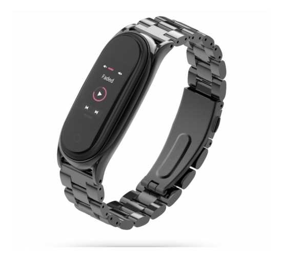 Bransoleta Xiaomi Mi Band 5 ze stali nierdzewnej (czarna)