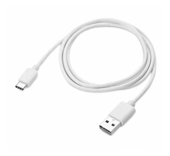 Kabel USB - USB - C 1m przewód do ładowania biały