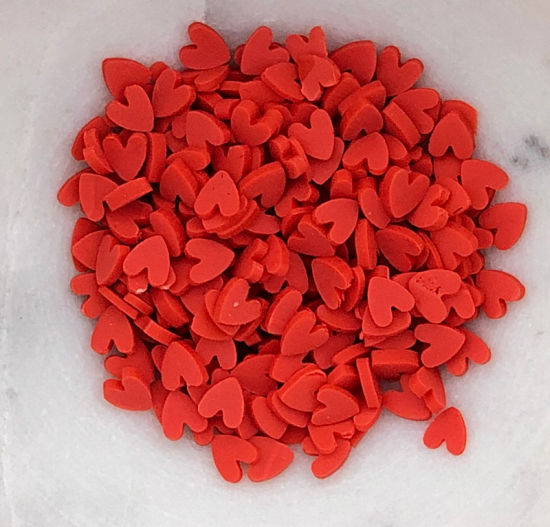 Red heart shape cake sprinkles for cake decoration small size for sale online