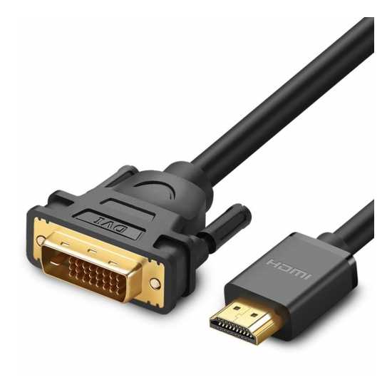 Kabel przewód HDMI - DVI 4K 60Hz 30AWG 1m czarny