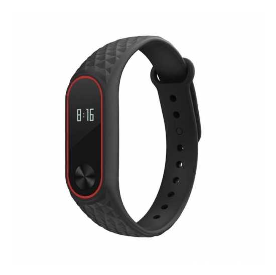 Opaska pasek do Xiaomi Mi Band 2 (czarno-czerwona)