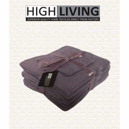 Highliving®Komplet 6 sztuk ręczników  100% egipska bawełna  Supreme  zestaw 6...