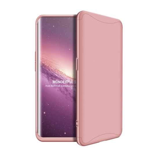 Etui Oppo Find X na całą obudowę przód + tył różowe